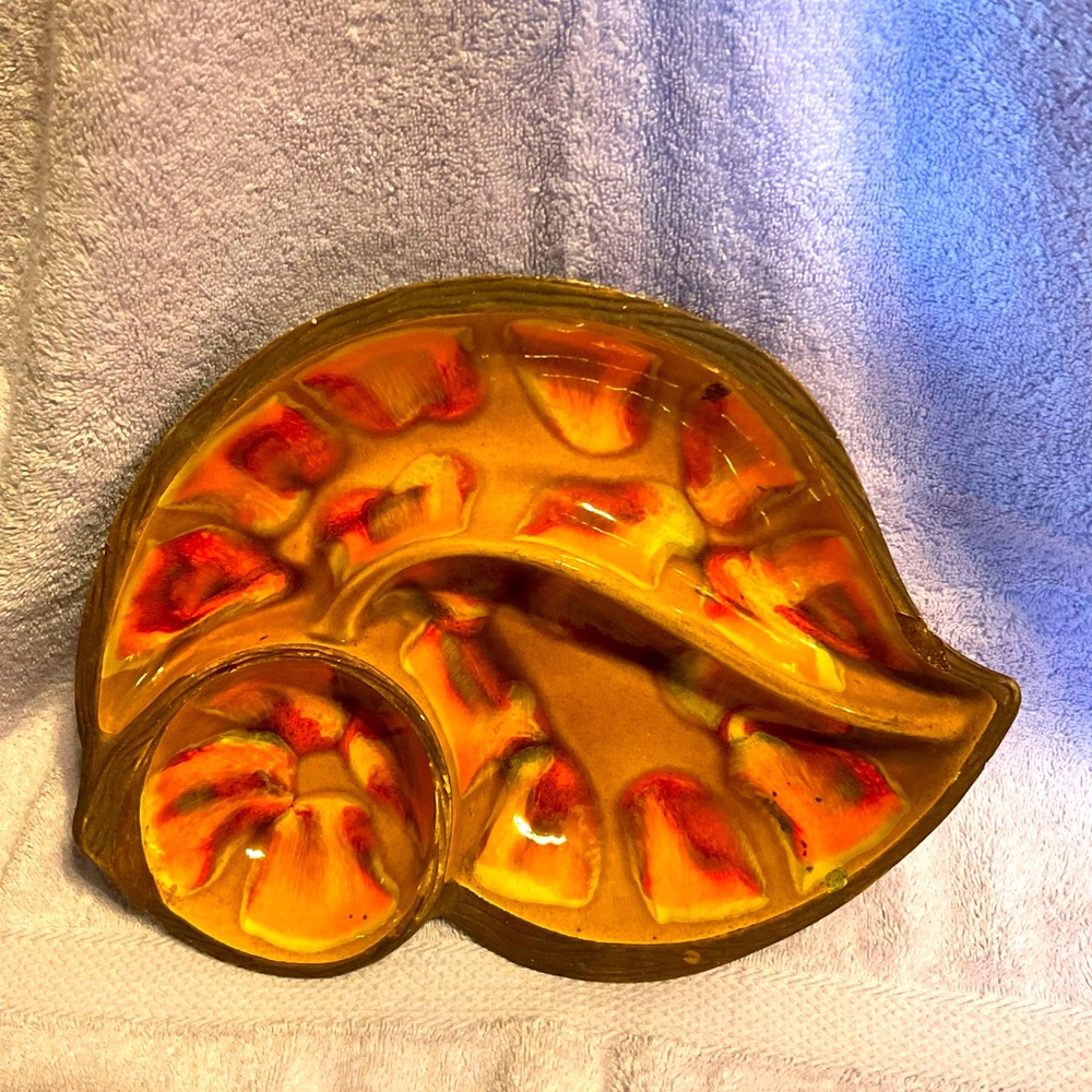 MCM Sequoia California Pottery 602 Chip Veggies and Dip Snack Tray Platter
